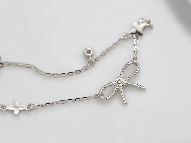 Bracelet with bow in S925 Silver